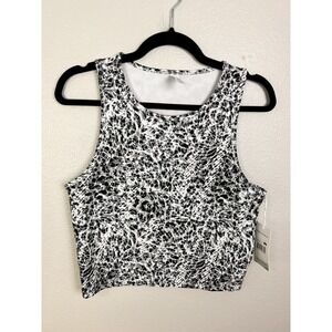 Balance Collection Womens Top Black White Sleeveless Round Neck Size L NWT‎